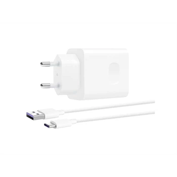 Töltő hálózati HUAWEI USB aljzat (40W, PD gyorstöltő + Type-C kábel) fehér