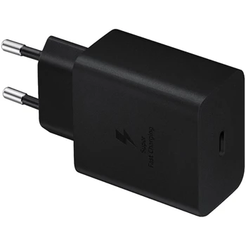 Töltő hálózati SAMSUNG Type-C aljzat (45W, PD gyorstöltő) fekete