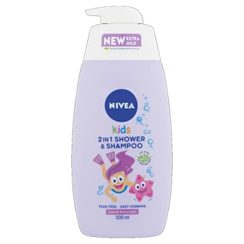 Tusfürdő és sampon 500 ml Nivea kids lány