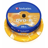 Verbatim DVD-R 4.7GB X16, 25db/dob