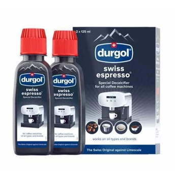 Vízkőoldó folyadék kávéfőzőhöz 2x125 ml Durgol Swiss Espresso