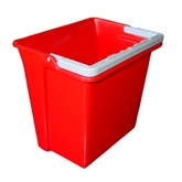 Vödör 6 literes műanyag szögletes Ecofix piros