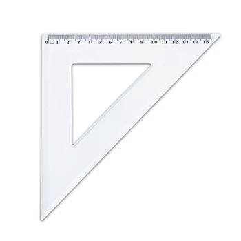 Vonalzó háromszög 45° 15,5cm, műanyag Antilop