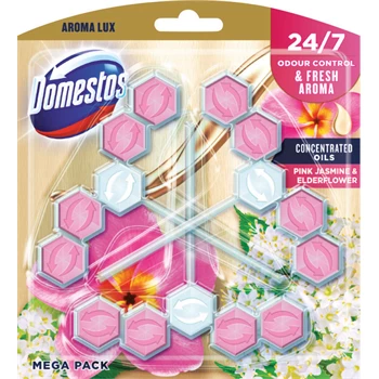 WC illatosító 3 x 55 g  Aroma Lux  Domestos Pink Jasmine & Elderflower