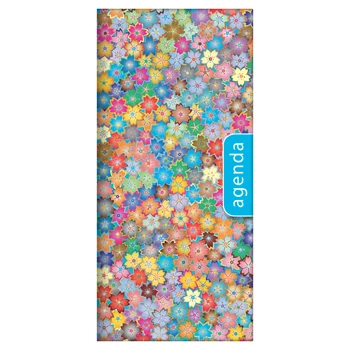 Zsebnaptár Colors fekvő heti, fehér lapokkal Spring Kék Dayliner 2026.