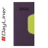 Zsebnaptár Memphis fekvő heti, fehér lapokkal kék-zöld Dayliner 2026.