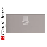 Zsebnaptár MyPastel fekvő heti, krémszínű lapokkal szürke Dayliner 2026.