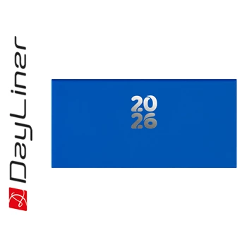 Zsebnaptár Pannon fekvő heti, fehér lapokkal kék Dayliner 2026.