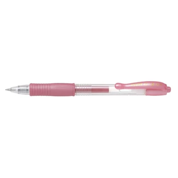 Zselés toll 0,7mm, nyomógombos Pilot G-2, írásszín metál rózsaszín