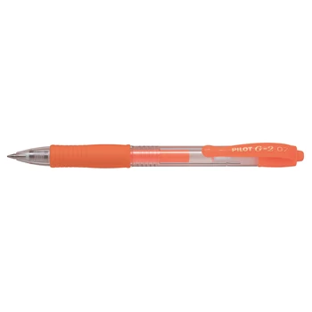 Zselés toll 0,7mm, nyomógombos Pilot G-2, írásszín neon narancs