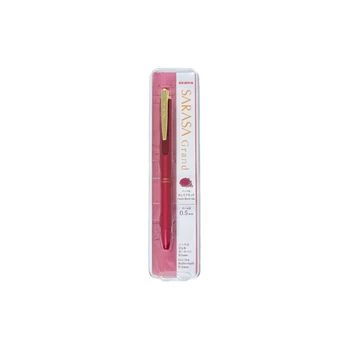 Zseléstoll 0,5mm, exkluzív gravírozható borvörös fém test, új klipsz Zebra Grand Sarasa, írásszín kék