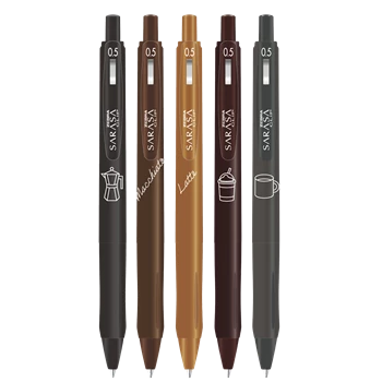 Zseléstoll 0,7 mm Zebra Sarasa Study with Coffee, 5 különböző szín