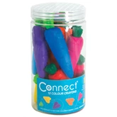 Zsírkréta készlet, répa alakú Connect, 12 klf. szín