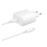 töltő hálózati SAMSUNG Type-C aljzat (45W, PD gyorstöltő + 100cm Type-C kábel) fehér